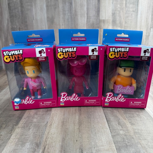 STUMBLE GUYS BARBIE Lot of 3‎ LIMITED EDITION BOXED 4" ACTION FIGURE MATTEL - Picture 1 of 6